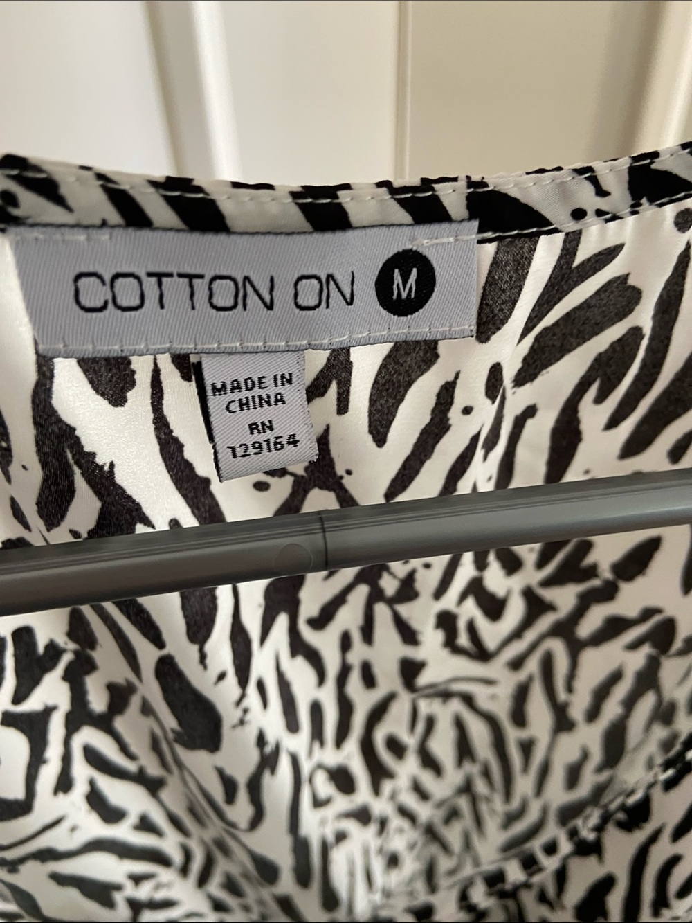 Cotton On Black and White Animal Print Mini Dress - Picture 3 of 3